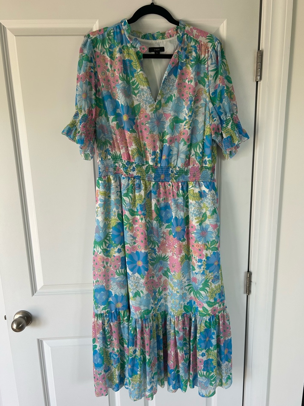 J Crew - Smocked ruffle dress - Size XL